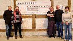 Die kreativen Köpfe der Literaturtage: Bernd Moldenhauer, Katharina Hanstein-Moldenhauer, Bärbel Tannert, Wolfgang Temme und Pressesprecherin Kathrin Widhalm.