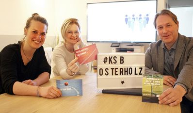 Sorgen für sichere  und verlässliche Sportstätten: Lea Habben, Celina Duschner und Jens Themsen vom Kreissportbund.