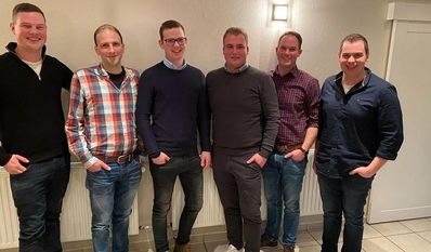 Vorstand der Junglandwirte: Marco Heins (v. li.), Sven Schröder, Corvin Kackmann, Bjarne Heins, Heiko Philipp und Henning Brandt.