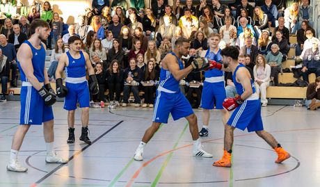 VSK-Turnerin Ida Müller (links) und die Boxsparte des TV Schwanewede (rechts).