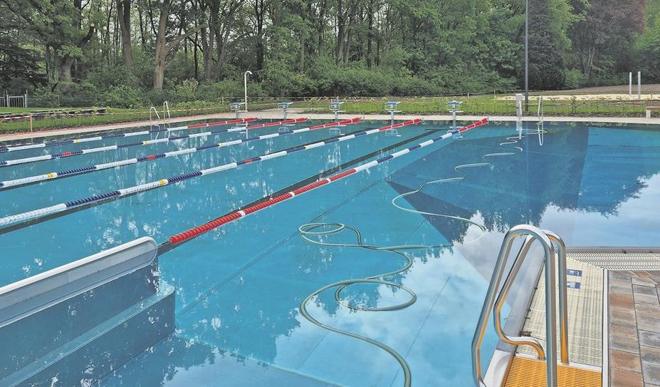 Im Hauptbecken können sich Schwimmer:innen so richtig auspowern.
