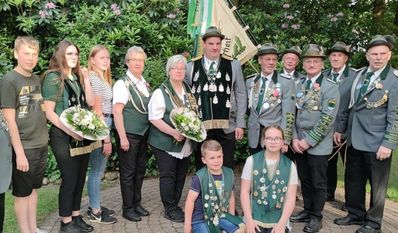 Das amtierende Königshaus um König Marco Buchholz freut sich auf ein schönes Schützenfest.