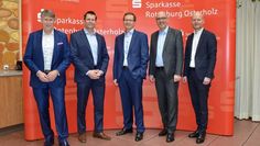 Marco Tulodetzki (v. li.), Thorben Prenntzell, Stefan Kalt, Volker Eichler und Axel Seidenschwarz freuen sich über einen guten Jahresabschluss.