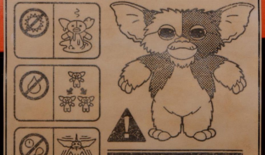 Der Mogwai bzw. Gremlin darf weder nach Mitternacht gefüttert noch nass werden.