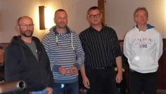 Die geehrten Mitglieder Rolf Blanck (v. li.), Torsten Brandt, Mario Voss und Ingo Brünjes.