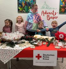 Die Kinder der DRK-Kita Westerbeck waren mit ihrem Adventsbasar im Kreiskrankenhaus erfolgreich.