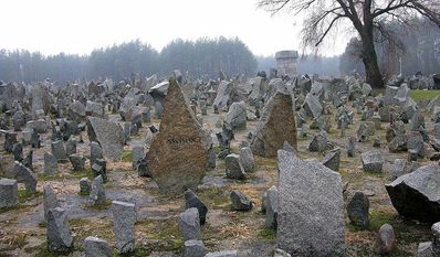 Einer der Orte der "Endlösung": Treblinka. Im Bild zu sehen sind das Mahnmal und das Aschefeld.
