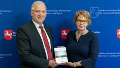 Dirk Pejril und Daniela Behrens. Foto: Niedersächsisches Innenministerium