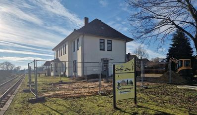 Hier entsteht was Neues. Die Moorexpress-Haltestelle wird aufgewertet.