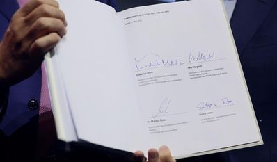 Der Koalitionsvertrag zwischen Union und SPD wurde am 5. Mai in Berlin unterzeichnet.