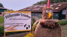 Das Heu-Huhn weist schon einmal darauf hin: Am zweiten Septemberwochenende steht das Erntefest in Vollersode an.