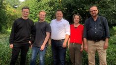 Von links: Maik van den Berg, Jonas Wiesehan, Mario Jagels, Britta Keese und Sven Kielau.
