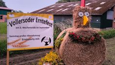 Das Heu-Huhn weist schon einmal darauf hin: Am zweiten Septemberwochenende steht das Erntefest in Vollersode an.