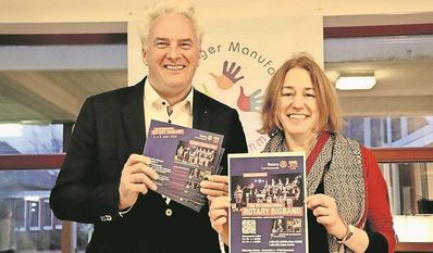 Projektleiter Jens Welsch (Rotary Club Worpswede) und Jutta Raffold (Vorstandsmitglied Stiftung Leben und Arbeiten). Foto: akl