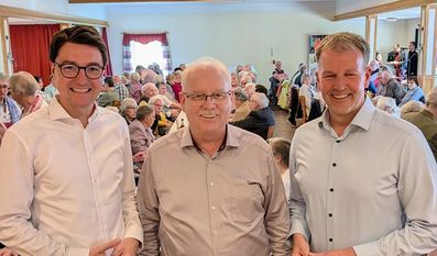 (v. l.) Christoph Frauenpreis, Harald Sommerfeld und Guido Dieckmann stellten sich den Fragen der Senioren.