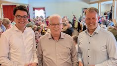 (v. l.) Christoph Frauenpreis, Harald Sommerfeld und Guido Dieckmann stellten sich den Fragen der Senioren.