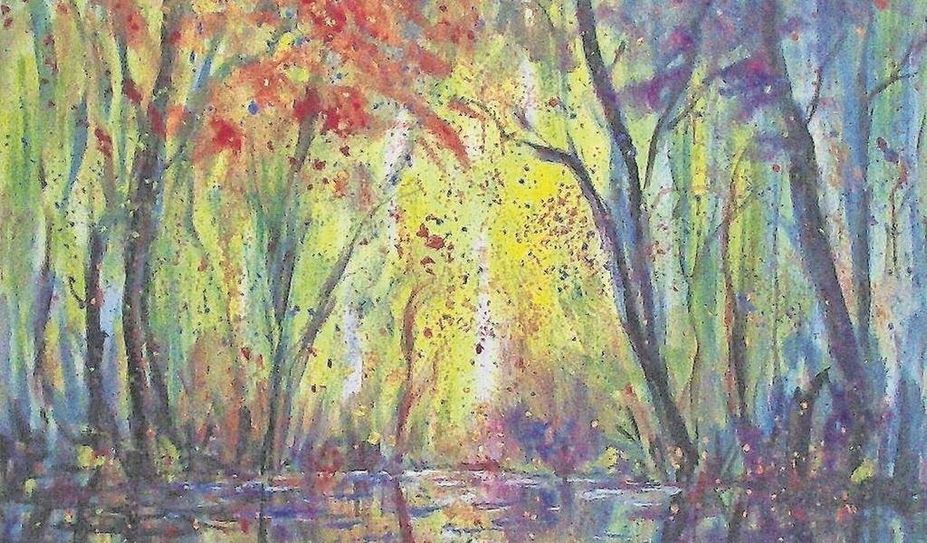 Mit den bunten Farben nimmt die Landschaft eine ganz neue Gestalt an.