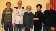 Tim Behrmann (UWG), Bernd Rugen (Die Linke), Jochen Semken (UWG) Susanne Weichberger (Grüne) und Andreas Uphoff (SPD) suchen einen Bürgermeister für das Künstlerdorf.