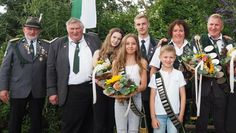 Präsident Heino Siems zeigt sich mit den noch amtierenden Würdenträgern und freut sich auf ein abwechslungsreiches Festwochenende.