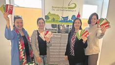 (v. l.) Angela Bekken, Janka Gerken und Sarah Böhnke vom Verein freuen sich, dass das Konzept des Einkaufgutscheins so gut ankommt.