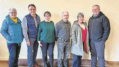Der Vorstand mit (v. li.) Ingrid Maasz, Dr. Matthias Haerting, Claudia Lüdemann, Stefan Julian, Doreen Daniela Revink und Peter Breitlauch. Nicht auf dem Foto ist Rainer Gerken; er wurde in Abwesenheit gewählt.