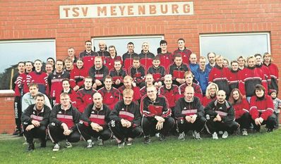 Der TSV Meyenburg vor 20 Jahren zum 55. Jubiläum.