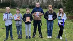 Die jeweils ersten drei Gewinner:innen aus dem Nord- und  Südkreis: Linus von Thien (v. li.), Jonas Hagenah, Tammo Haaser, Sven Hannes Pöschl, Ulla Pauline Fischer und Amalia Krüger.