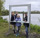 (v. l.) Ortsbürgermeister Dirk Stelling, der stell. Ortsbürgermeister Christian Oetjen, Ortsratmitglied Petra Fischer und N&E-Geschäftsführer Benjamin Bünning.