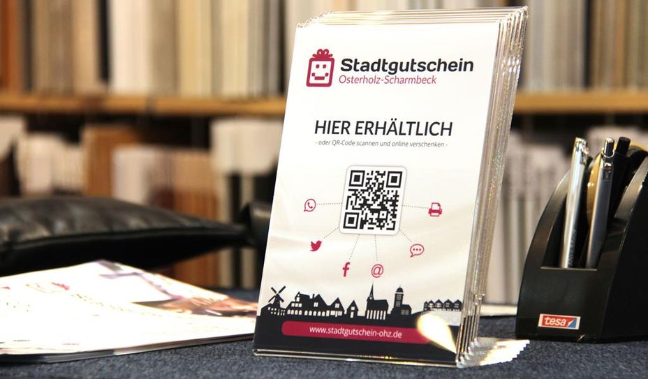 Wichtiger Impuls für den Handel vor Ort: Der Stadtgutschein ist online und in teilnehmenden Geschäften erhältlich.
