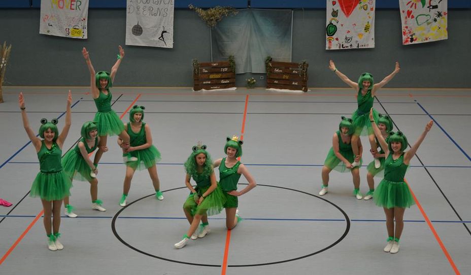 Die Funkengarde präsentierte als Showtanz ihre Interpretation vom Froschkönig.