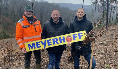 Baumpflanzaktion in Nordrhein-Westfalen: 1.000 Meyerhoff-Bäume wurden im Februar gepflanzt.
