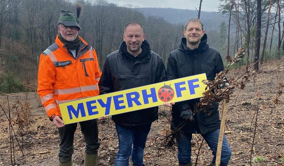 Baumpflanzaktion in Nordrhein-Westfalen: 1.000 Meyerhoff-Bäume wurden im Februar gepflanzt.