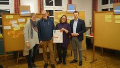 Ermutigen zum Mitmachen: Ulrike Bosselmann vom Kirchenkreisvorstand (v. li.), Ortsvorsteher Ralf Worringen aus Plönjeshausen, Projektkoordinatorin Sabine Runkel und Beverns Ortsbürgermeister Niklas Brockmann.