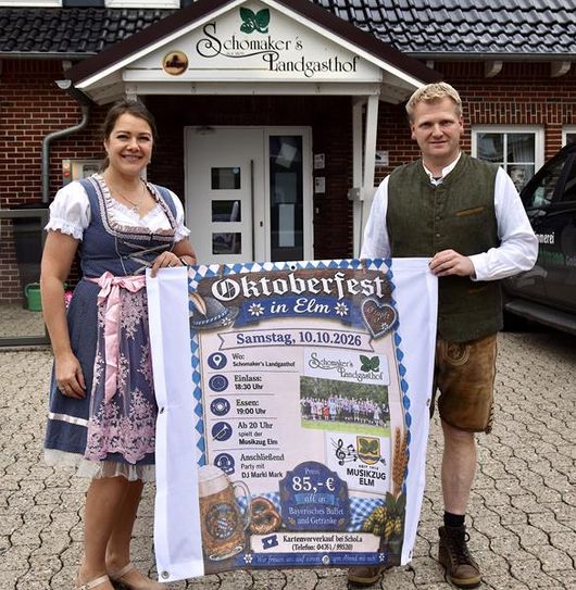 Natalia Kosecki und Marko Schlichtmann freuen sich wieder auf viele Gäste beim Oktoberfest in Elm.