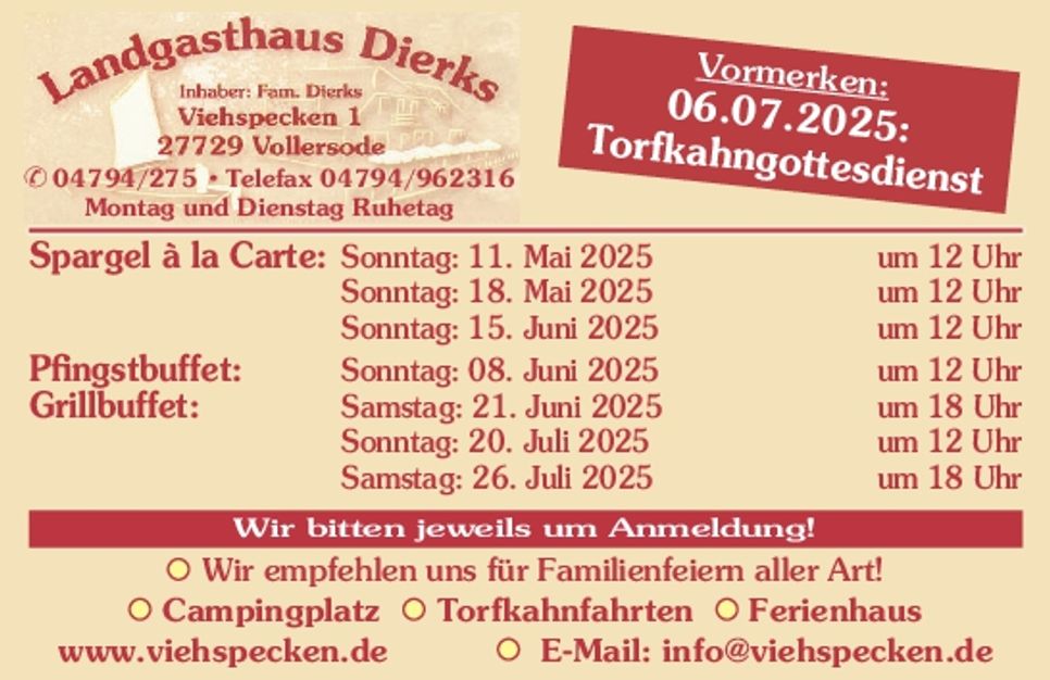 div. Ankündigungen
