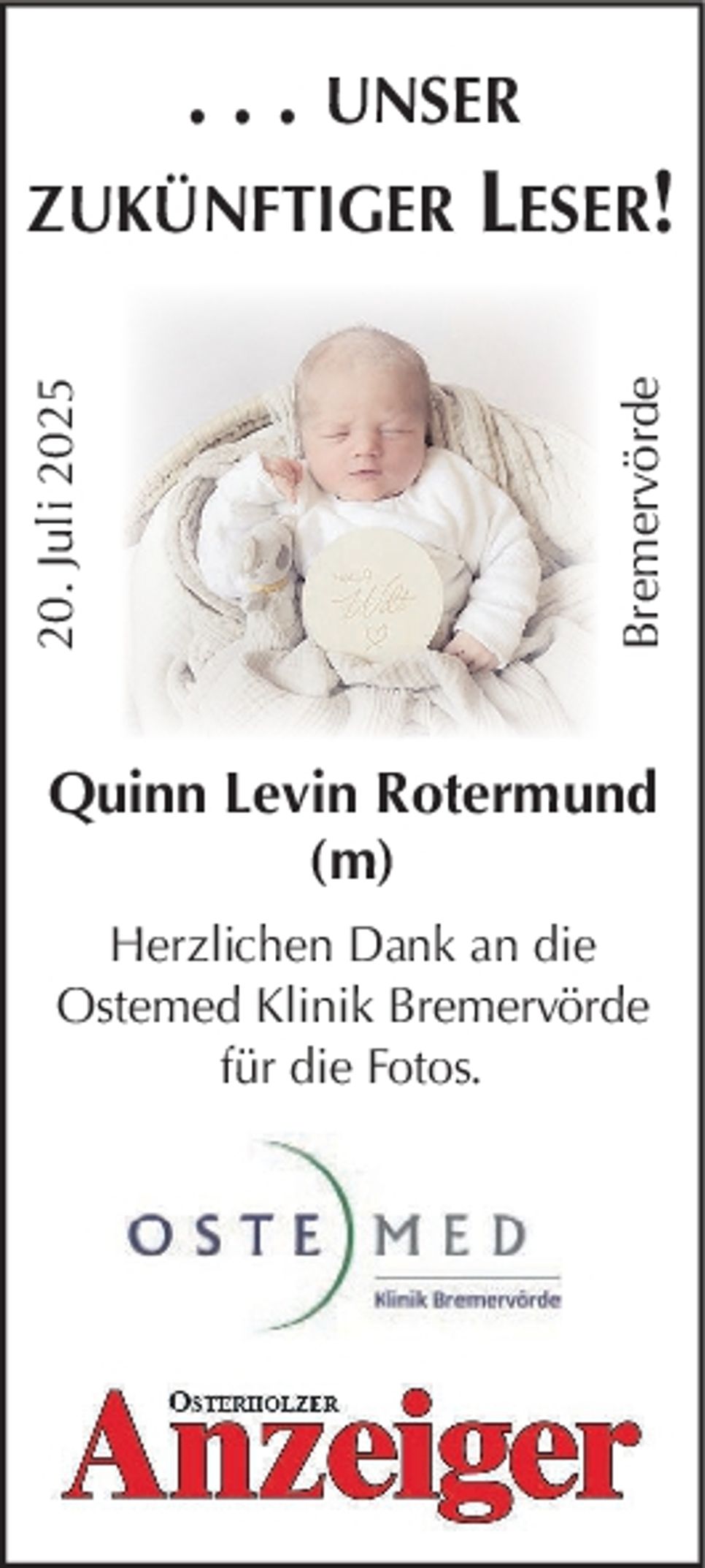 Babys Ostemed - bis 9.07.2025