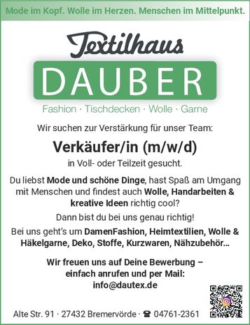 Verkäufer/in m/w/d