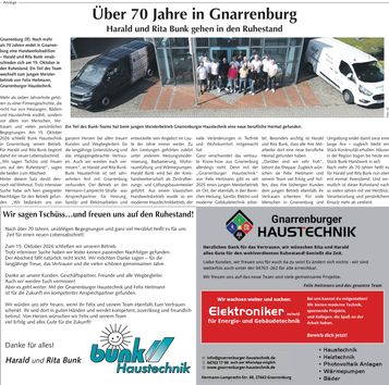 PR Anzeige Übernahme - Übergabe