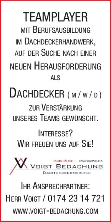 Dachdecker gesucht