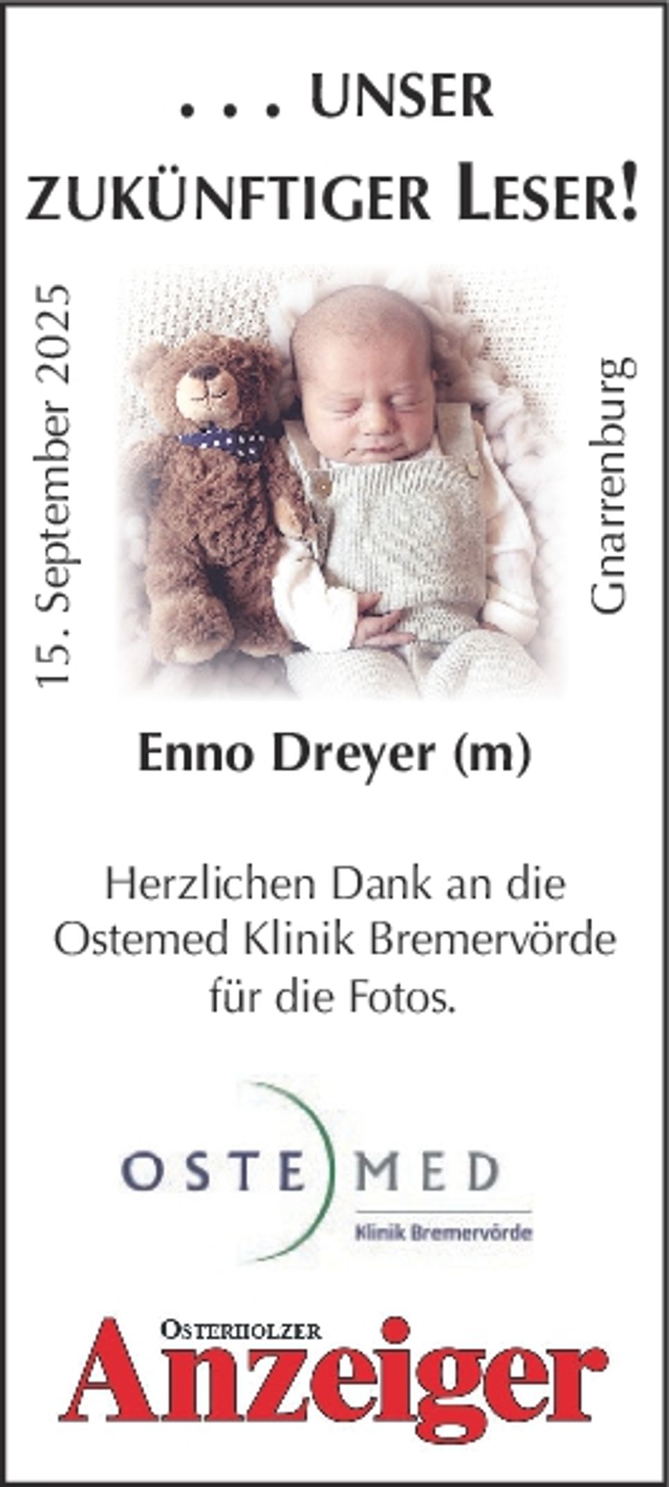 Babys Ostemed -  15.09.2025