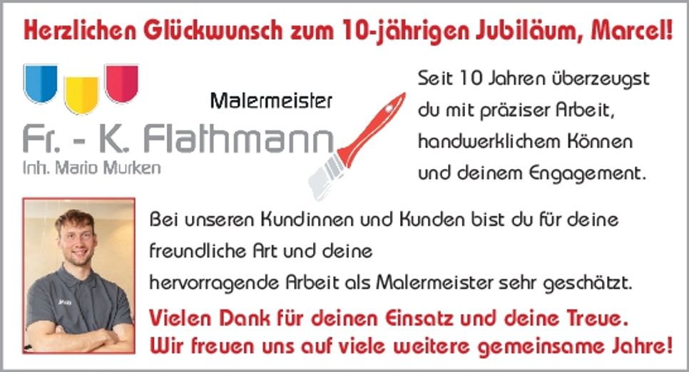 Marcel-10 Jahre Firmenjubiläum