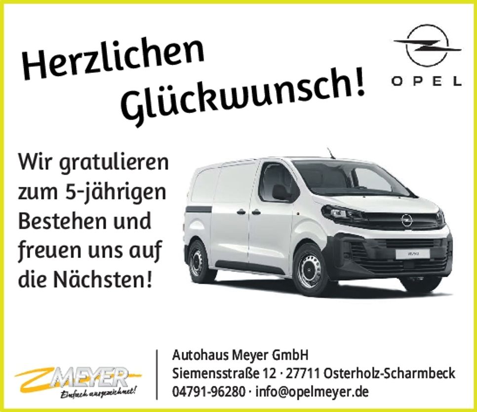 Gruß-Anzeige Vivaro