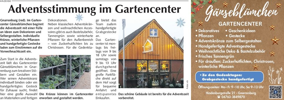 PR Anzeige 1 Jahr /Advent/Weihnachts