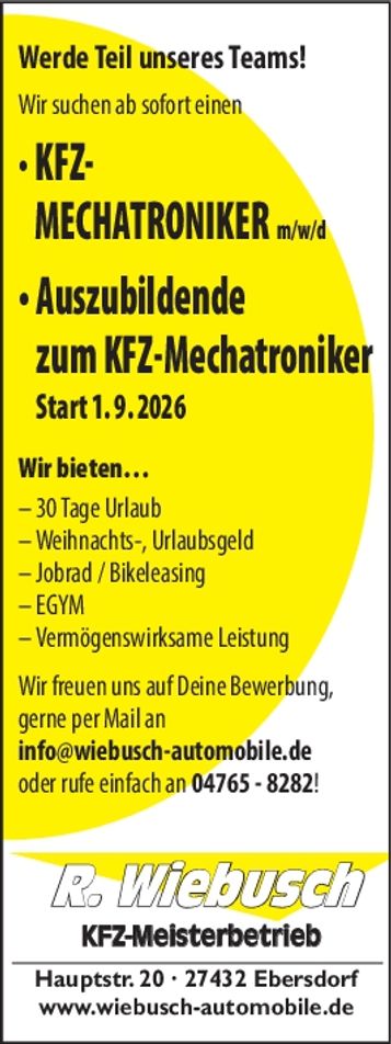 KFZ Meachtroniker | Azubi