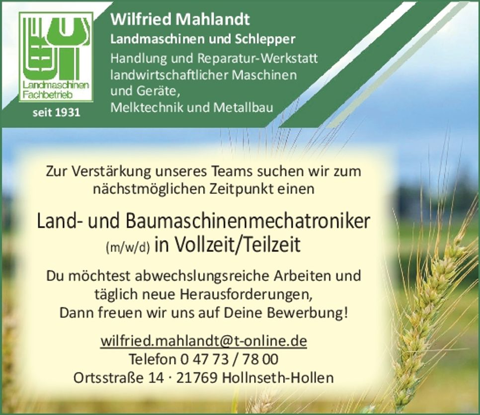 Land- und Baumaschinenmechaniker