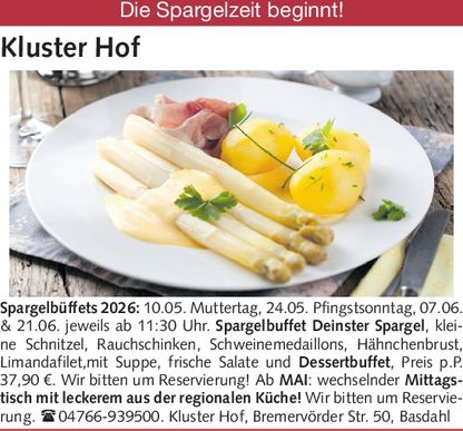 Spargel.. .... Mittagstisch