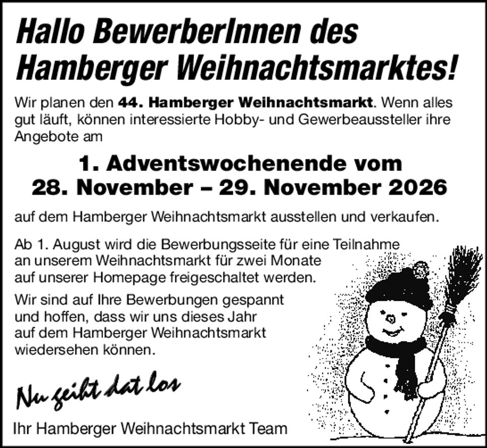 Hobbyleute gesucht!