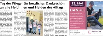Tag der Pflege - PR Anzeige