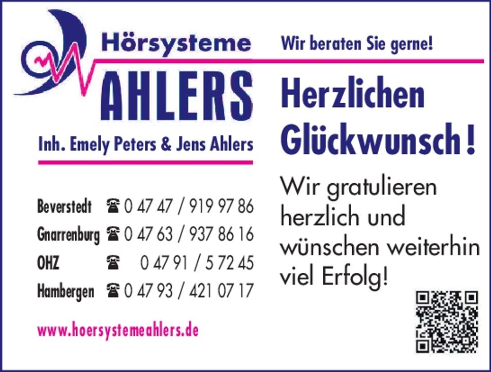 Wir grtulieren ...