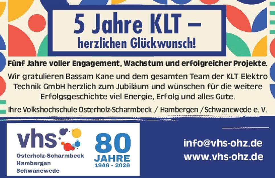 Gratulation KLT